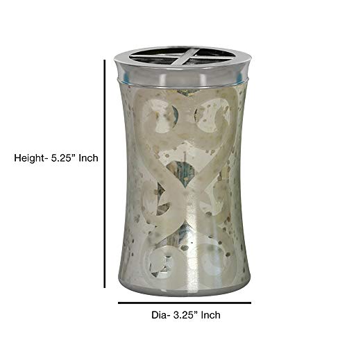 Nu Steel 7-Piece Mercury Glass Bathroom Accessory Set, Patchwork, Mercury/Shiny #TOP5