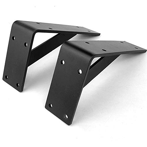 GMF Soportes para Estantes Armario, 1 Par Soporte De Estante, Escuadras para Estanterias De Hierro 645x 380mm, Soporte De Angulo Recto, Carga 250kg, con Tornillos, 12 Tamaños