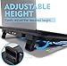 Laptop Cooling Pad, Mspine Laptop Cooler with 3 Blue Silent Fans, Ergonomic USB Powered Laptop Stand with Dual USB 2.0 Ports, Height-Adjustable Notebook Cooler for Notebook Under 17