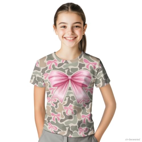 Image of Renewold Kids Novelty T-Shirt for Girls Boys Short Sleeve Crewneck Summer Tee Soft Breathable Graphic Shirt for Age 2-16