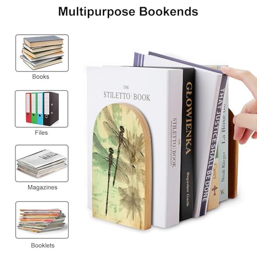 Sujetalibros de madera resistente antideslizante para evitar caída de libros 4