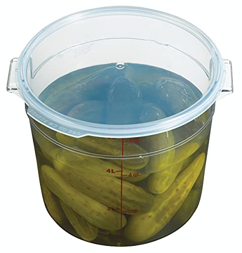 Image of Cambro Food Storage Container - Round Series - 6 QT (Quart) - Commercial Grade for Food Prep (Clear)