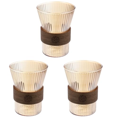 PRETYZOOM 3 Piezas Taza de Enjuague bucal Mugs Cup Toothbrush escova de dentes colutorio bucal Bebiendo Almacenamiento de portavasos Taza para Beber contenedor de Cepillo de Vidrio