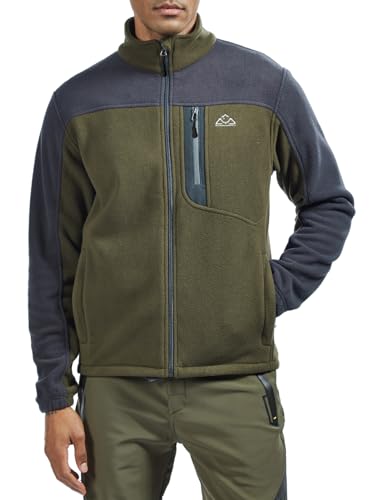 Image of TBMPOY Men's Fleece Jackets Lightweight Full-Zip Fall Jacket Warm Winter Coats Outdoor Hiking with Pockets