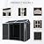 PVWIIK 8x6 ft Resin Outdoor Storage Shed with Floor & Window, Lockable Waterproof All-Weather Utility Shed for Garden Tools & Trash Bins, Black