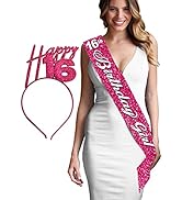 RhinestoneSash Birthday Princess Crown - Birthday Princess Party Headband - Birthday Party Gifts ...