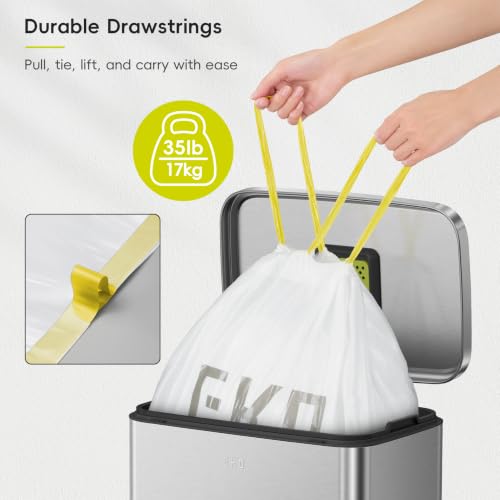 Image of EKO Ultra-Strong Extra-Tall 13 Gallon Kitchen Trash Bags, Lavender, 60 Ct