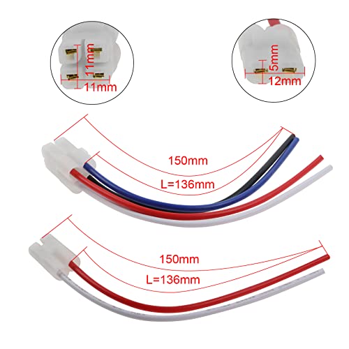 FLYPIG CDI Cable Wire Harness Plug for Chinese GY6 50cc 70cc 90cc 110cc 125cc 150cc 4-Stroke Taotao Buyang Scooter Moped ATV Quad Go Kart Dirt Bike Motorcycle Ignition Coil CDI Box Wiring Harness - Thumbnail 2