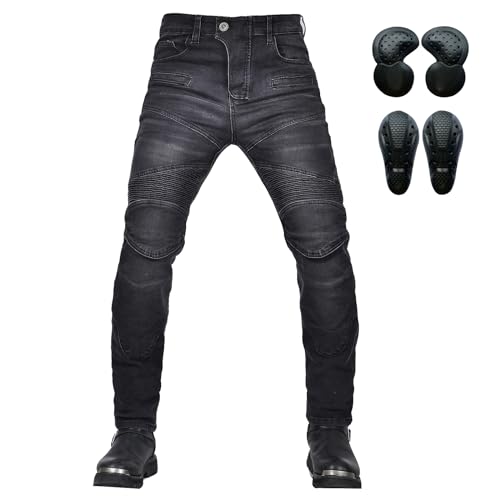 Pantalon Moto Homme OfzimTo Jean Stretch Homologué - Protection Genoux Hanches - Été Hiver