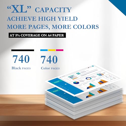 Paeolos 24xl Compatible Ink Cartridges Replacement for Epson 24 XL for Epson Expression Photo XP-970 XP-55 XP-950 XP-860 XP-960 XP-750 XP-760 XP-850 Printer - Image 2