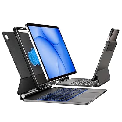 Magic-Style for Samsung Galaxy Tab A11 Plus 2025/A9 Plus 2023 11-inch Case with Keyboard,Detachable Magnetic Cover 7 Colors Backlit Wireless Multi-Touch Trackpad & S Pen Holder Black