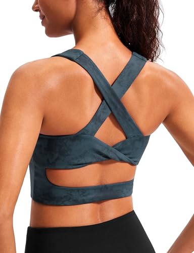 Image of Sports Bras for Women Criss-Cross Back Padded Workout Tank Tops Medium Support Crop Tops for Women