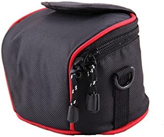 Black Lightweight Nylon Camera Shoulder Waist Carry Case Bag Compatible With Canon PowerShot / Nikon COOLPIX/ Fujifilm FinePix/ Panasonic DMC/ Olympus STYLUS/ SONY DSC / KODAK/ PENTAX RICOH/ Praktica LUXMEDIA/ INSTAX