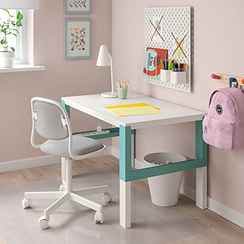 Bureau PÅHL ProTuning 96x58 cm blanc turquoise pour corriger votre posture
