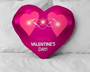 DreamVio Love Heart Shaped Velvet Cushion/Plush/Pillow for Gifting on Birthdays,Anniversaries, Valentine Day Color - Multi (Size- 15x17 inch) Shape 17