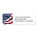 Personalized American Flag Set of 215 Sheeted Address Labels