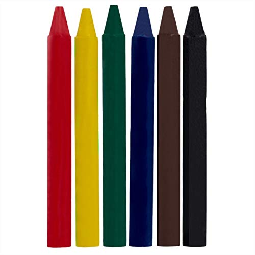 Giz de Cera Mini 8x88mm 6 Cores Pacote 12 Unidades