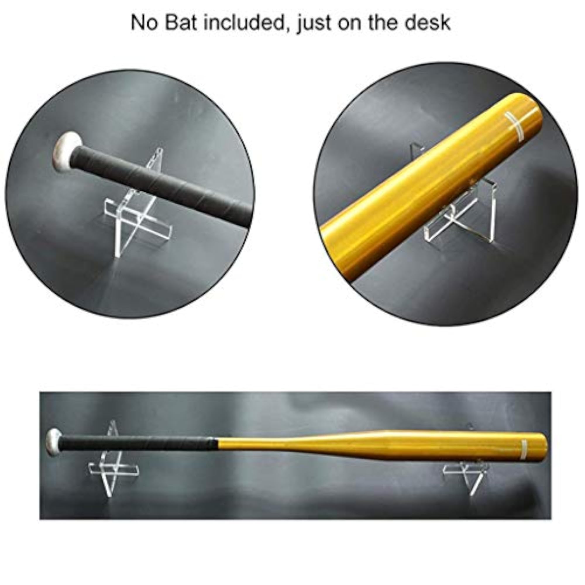 2x Baseball Bat Rack Display Holder for Collectibles