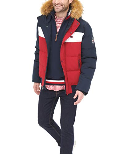 Image of Tommy Hilfiger Men's Arctic Cloth Quilted Snorkel Bomber Jacket (Standard and Big & Tall)