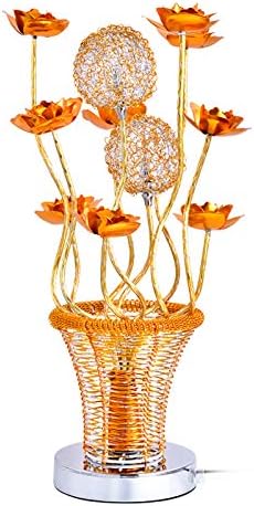 LED Table Lamp, Modern Decor Aluminum Flower Lights, Bedroom Nightstand Desk Lamps, Table Lamps for Lounge, Living Room Desktop Lighting (Color : Warm Light)