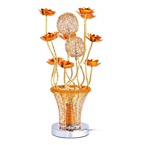 Led Table Lamp, Modern Decor Aluminum Flower Lights, Bedroom Nightstand Desk Lamps, Table Lamps For Lounge, Living Room Desktop Lighting (Color : Warm Light) #TOP1