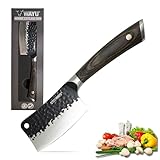 WAYU - Cuchillo Cleveland- Cuchillo Multiuso Compacto, de 20 cm. Permite cortes precisos y seguros. Cuchillo de tamaño Pequeño en forma de hacha para cortes de carne, frutas y verduras. Knife.