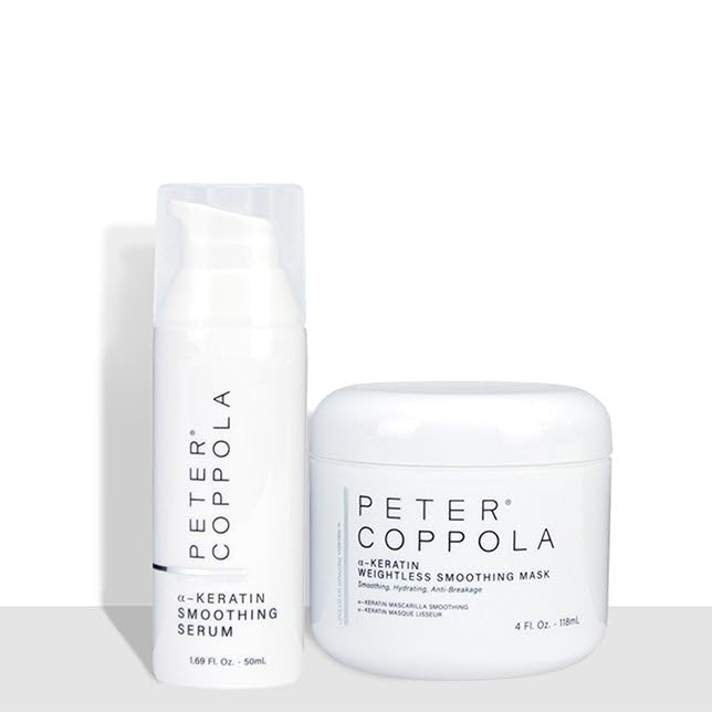 PETER COPPOLAa-Keratin Soft & Smooth Duo (5.69 Fl Oz) - Hair Care Duo Set - Deep Conditioning Mask & Serum - Moisturizing - Damaged, Frizzy, All Hair Types