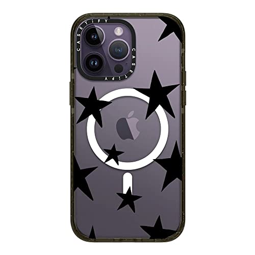 Coque iPhone 14 Pro Max CASETiFY pour sport et voyage protection MagSafe Stars Black