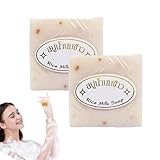 Rice Milk Soap, Natürliche Reismilchseife, Handgefertigte Thailändische Reisseife Für...