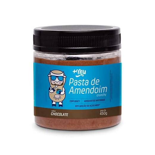 Creme de Amendoim C/ Whey - Crunchy Chocolate (450G), Mais Mu