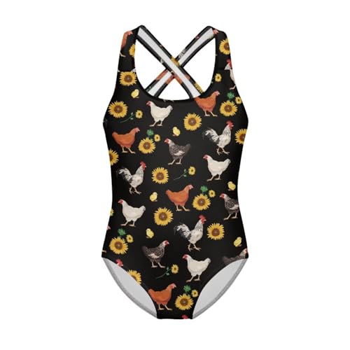 Girl's One Piece Swimsuits Sleeveles Breathable Beach Bathing Suits Swimming Party Athletic Quick-Dry Swimwear