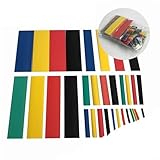 LIXIAOC 164pcs Set Polyolefin Shrinking Assorted Heat Shrink Tube Wire Cable Insulated Sleeving Tubing Set