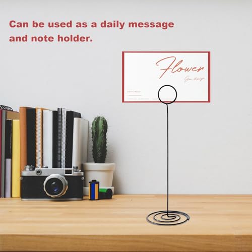 Image of Table Number Holders, 10PCS Place Card Holder, Photo Holder (8.7 inch Black) | Picture Holder, Cards Stand Name Menu Clips, Large Size Table Sign Card Holder for Centerpieces Wedding Birthday Party
