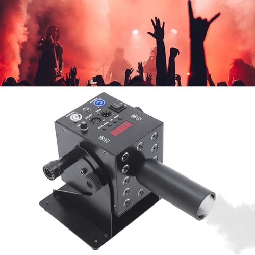 Máquina de chorro de CO2 LED de 250 W para bar, DJ y fiesta, máquina de humo, máquina de niebla con ajuste multiángulo y control DMX de 6 canales miniatura 6