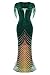 BABEYOND Women Mermaid Sequin Gown - Bodycon Maxi Prom Dress Glitter Sequin Beaded Dress for Evening Party Dark Green
