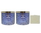 Bath & Body Works Winter 2 Piece 3-Wick Scented Candle Set with a Natural Oats Bar Soap