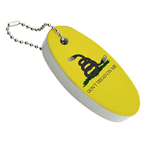 Graphics and More Net Neutrality Don't Tread on Me Floating Keychain Oval Foam Fishing Boat Buoy Key Float