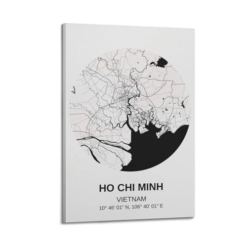 Poster Ho Chi Minh art mural pour salon contemporain et décoration de bureau moderne CMHONLY