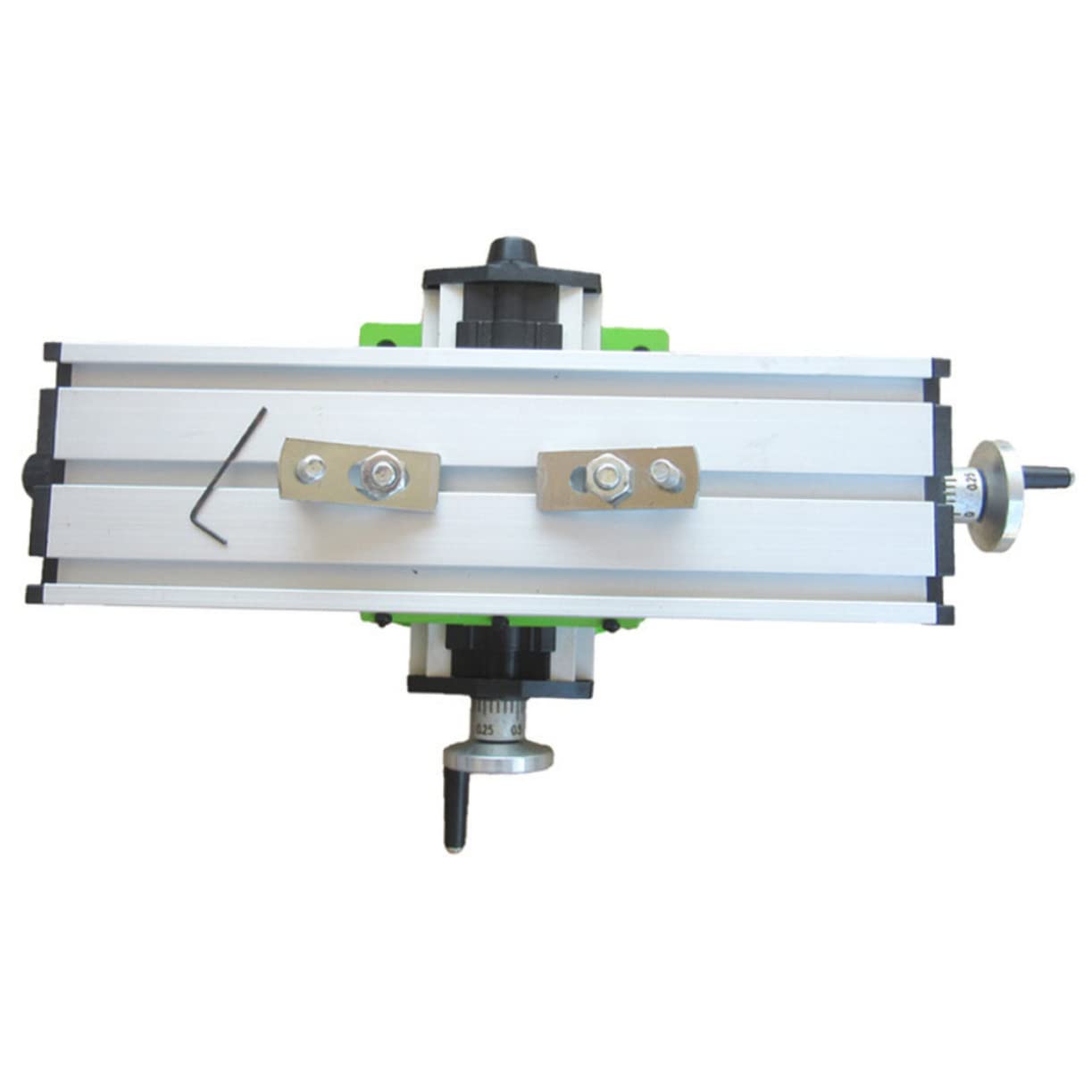OSALADI Morsa Slitta Trasversale Per Fresatrice Tavolo Da Lavoro in Lega Di Alluminio Compatibile Con Trapano Da Banco Con Scanalature Coda Di Rondine Regolabili Dimensioni