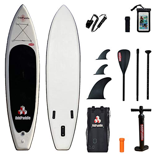VEVOR Paddle Gonflable SUP – 323x83,8cm, 159kg, Pompe, Pagaie, Aileron, Sac à Dos, Laisse – Qualité Militaire