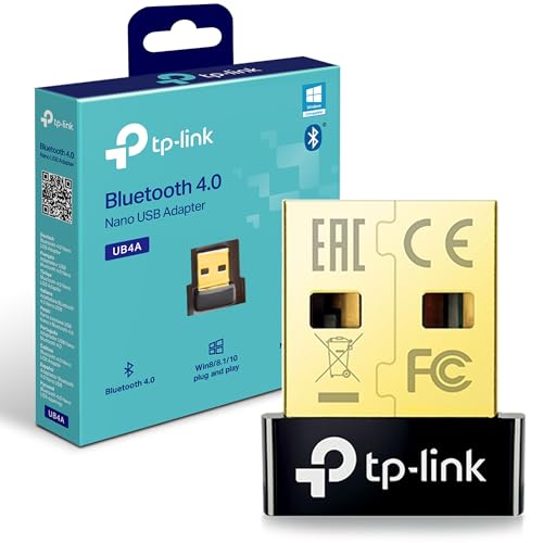 TP-Link UB4A Nano USB Bluetooth Adapter for PC, USB Bluetooth Dongle for PC, Broader Coverage, Supports Windows, Plug&Play, Nano-Sized, Compact&Portab