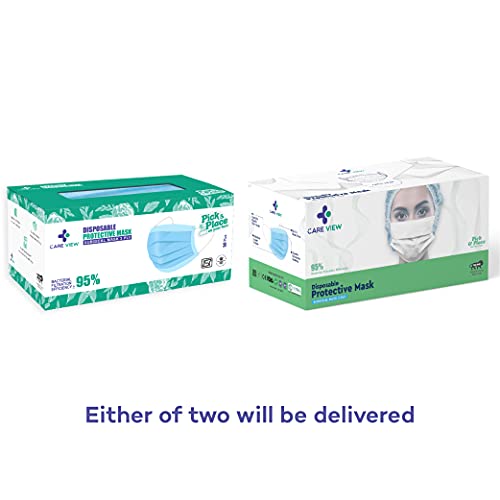 Image of Careview CARE VIEW SITRA Approved, 3 Ply Disposable Surgical Mask,With Built in Metal Nose Pin and 1 Melt Blown Layer (White, Pack of 20)