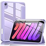 【Maledan】 対応iPad Mini7 ケース 2024 - 対応iPad mini A17Pro ケース 8.3インチ 軽量 耐衝撃 ペンシル収納 ワイヤレス充電機能 TPU素材 シルク手触り オートスリープ/ウェイク機能 三つ折り スタンド 対応iPad Mini 7世代 ケース