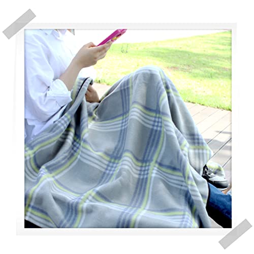 Forestfish Portable Travel Blanket Airplane Compact With Bag, Fleece Throw Blanket Cozy Soft For Camping Train 60" X 40", Plaid #TOP6