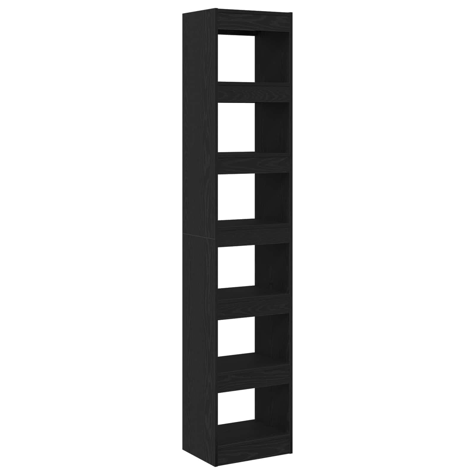Bücherregal Schwarz Eichen-Optik 40 x 30 x 198 cm Holzwerkstoff