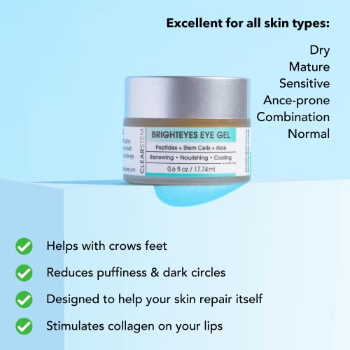 Clearstem Brighteyes Nourishing Anti-Aging Eye Gel With Collagen Peptides & Aloe, 0.7 Ounce #TOP1
