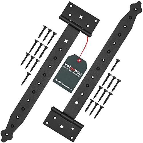KOTARBAU® Lot de 2 suspensions en croix 350 mm - Pour porte de jardin - Revêtement par poudre (350 mm)