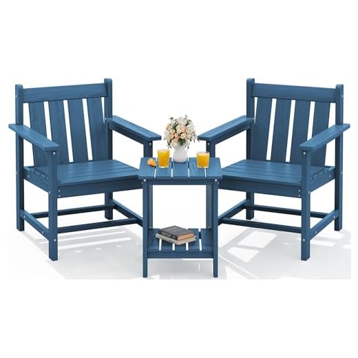 3-Piece All Weather Adirondack Bistro Set