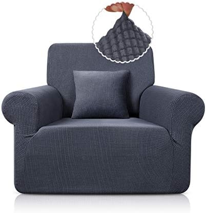 TAOCOCO Sofa Cover 2 Seater, Stretch Sofa Slipcovers Spandex Jacquard Couch Cover, Sofa Protectors From Pets (1 Pieces, Dark Grey)
