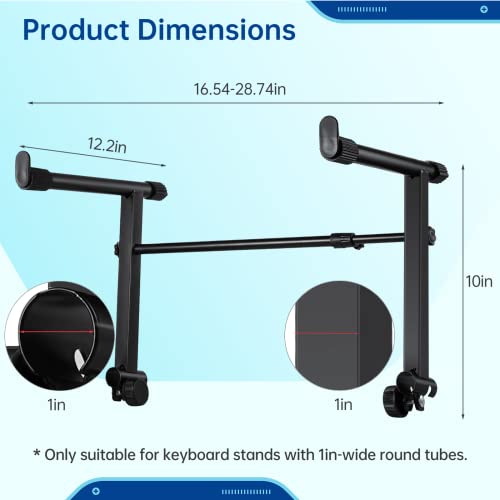 Anjetan Second Tier Keyboard Stand, Extension Adapter For Keyboard Supports With Adjustable Width, Universal Iron Extension Stand For Electronic Organs #TOP4